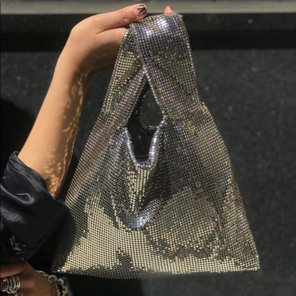 KARA Chainmail Mesh Shopper Tote